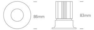 VANJSKA UGRADBENA SVJETILJKA COB 12W CCT IP65 DARK LIGHT 700mA BIJELA DM10112C/W/V