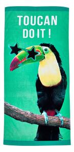 Zeleni pamučan ručnik za plažu 76x160 cm Toucan Do It – Catherine Lansfield