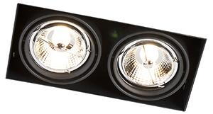 Set od 6 ugradbenih reflektora crni GU10 AR70 bez okvira 2-svjetla - Oneon