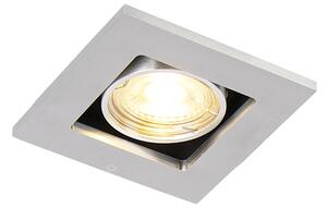 Set od 6 modernih ugradbenih reflektora aluminijski rotirajući i nagibni GU10 50mm - Qure