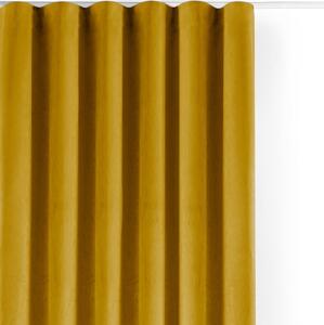 Senf žuta zavjesa za djelomično zamračenje od samta 265x175 cm Velto – Filumi