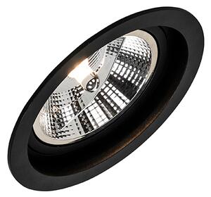 Okrugli ugradbeni reflektor crni podesiv - Chuck 111