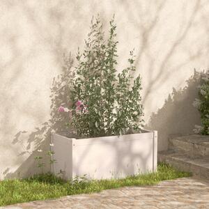 VidaXL Vrtna sadilica bijela 100 x 50 x 50 cm od masivne borovine