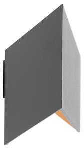 Zidna svjetiljka Fold siva s bakrom