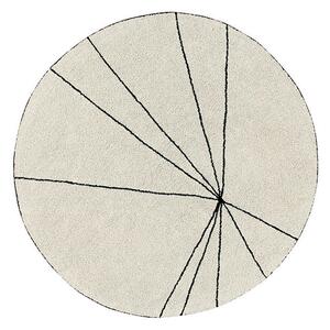 Krem periv/ručno rađen pamučan okrugao tepih ø 160 cm Trace Beige – Lorena Canals