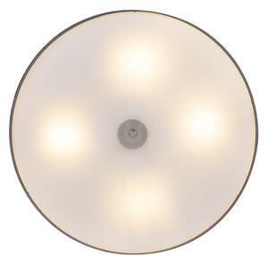 Rustikalna stropna svjetiljka siva 50 cm - Drum