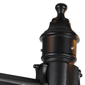 Crna vanjska lampa 220 cm 2-svjetla IP44 - Havana