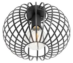 Dizajnerska stropna svjetiljka crna 30 cm - Johanna