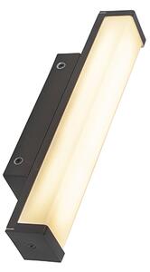 Zidna svjetiljka crna 32 cm IP44 - Cascada
