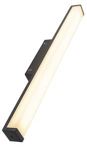 Moderna zidna svjetiljka za kupaonicu crna 62 cm IP44 - Cascada