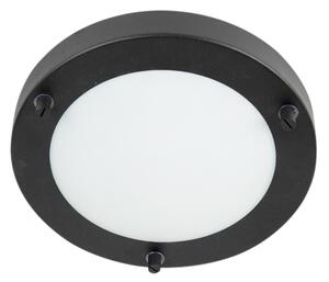 Moderna stropna svjetiljka crna 18 cm IP44 - Yuma