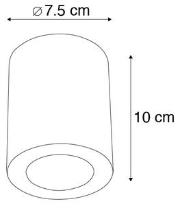 Moderni reflektor bijele boje 7,5 cm - Tuba