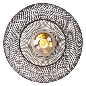 Moderna stropna svjetiljka crna 30 cm - Mesh Ball
