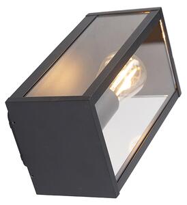 Industrijska zidna svjetiljka crna 26 cm IP44 - Charlois