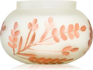 Paddywax Cypress & Fir Frosted White Glass with Copper Metallic Branch Etching mirisna svijeća 255 g