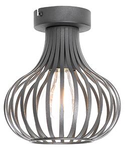 Moderna stropna svjetiljka crna 18 cm - Saffira