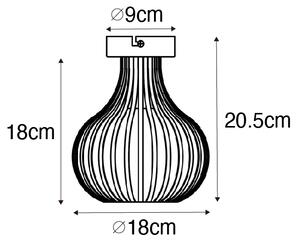 Moderna stropna svjetiljka crna 18 cm - Saffira