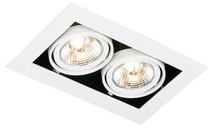 Moderni ugradbeni reflektor bijeli 2-svjetla podesivi - Oneon 70