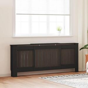 Maska za radijator - Pokrov za radijator konstruirano drvo crni 205 cm - Crna 205 x 20.5 x 81.5 cm 1