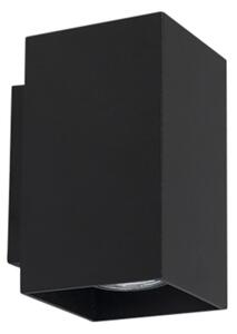 Set od 2 modernih zidnih svjetiljki crni kvadrat 2-svjetla - Sandy