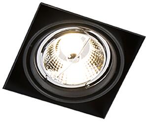 Set od 6 ugradbenih reflektora crni GU10 AR70 bez okvira - Oneon
