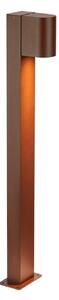 Markslöjd Alor LED svjetiljka za stazu, smeđa, IP65, visina 75 cm, prigušljiva, prigušiva, Smeđa / hrđa, Aluminij