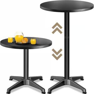 Barski stol s podesivom visinom Ø60 cm - 70/115 cm, crni