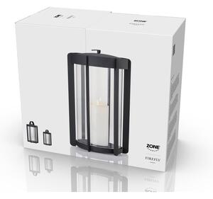 Crna LED lanterna s USB (visina 35 cm) Firefly – Zone
