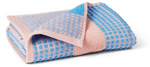 Plavi/ružičasti ručnik od organskog pamuka od frotira 50x100 cm Check – JUNA