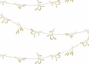 Božićna girlanda GOLD MISTLETOE 5 m, zlatna