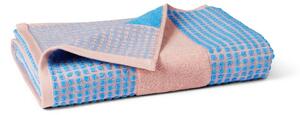 Plavi/ružičasti ručnik od organskog pamuka od frotira 70x140 cm Check – JUNA