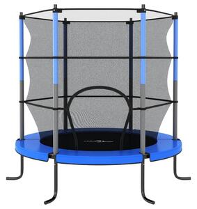 VidaXL Trampolin sa sigurnosnom mrežom okrugli 140 x 160 cm plavi