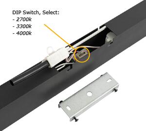 Stropna svjetiljka crna uklj. LED s 3-stupanjskim prigušivanjem 2700-4000K s dip prekidačem - Keane