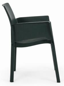 Vrtna blagovaonska stolica EVELYN, tamno zelena