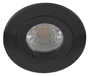 Set od 6 modernih ugradbenih reflektora crni okrugli IP44 - Xena