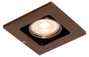 Set od 6 modernih ugradbenih reflektora tamno brončane boje, podesivi - Qure
