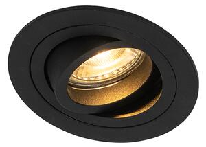 Set od 6 modernih ugradbenih reflektora crni - Rondoo