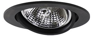 Set od 6 modernih crnih nagibnih ugradbenih reflektora AR70 - Cisco