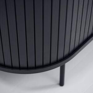 Crni TV stol u dekoru hrasta 120x56 cm Nola - Unique Furniture