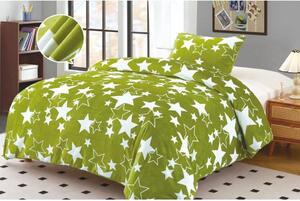 Posteljina mikropliš STAR zelena Dimenzije posteljine: 70 x 90 cm | 140 x 200 cm