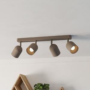 EGLO Tilston stropna svjetiljka, bež, duljina 58 cm, 4 svjetla, čelik, prigušiva, Bež, Dnevni boravak/blagovaonica, Metal, Strop s više plamena