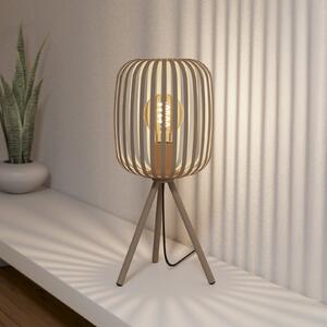 EGLO Romazzina stolna lampa, bež, visina 44 cm, metal, E27, Bež, Dnevni boravak/blagovaonica, Metal, tronožac