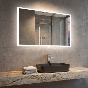 Pravokutno LED ogledalo za kupatilo 80x60 cm s Dual color, Dodirni prekidač, Grijaća prostirka