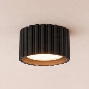 SOLLUX LIGHTING Stropna svjetiljka Aura 1, crna, za jednu žarulju, Ø 10 cm, GX53, prigušiva, Crno, Područje hodnika, Aluminij
