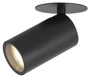 Set od 6 modernih ugradbenih reflektora crni GU10 50mm IP44 - Chels