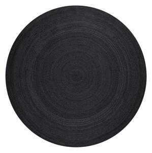 Crni obostrani/ručno rađen juten okrugao tepih ø 200 cm Braided – Hanse Home
