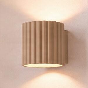 SOLLUX LIGHTING Zidna svjetiljka Aura, taupe, Ø10 cm, G9, gore/dolje, aluminij, prigušiva, Sivo, Područje hodnika, Aluminij