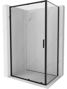 Mexen Exo klizna tuš kabina 90 x 75 cm, prozirna, crna - 8151-090-075-70-00