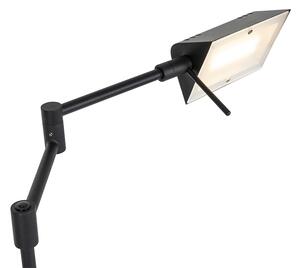 Dizajn podna svjetiljka crna s LED diodom s prigušivačem na dodir - Notia
