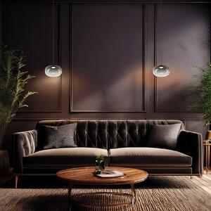 Milagro Lighting Vaso LED viseća lampa, dimno siva, Ø 18 cm, staklo, Sivo, Dnevni boravak/blagovaonica, Staklo